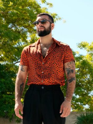 Camisa Cheeta Mandarina